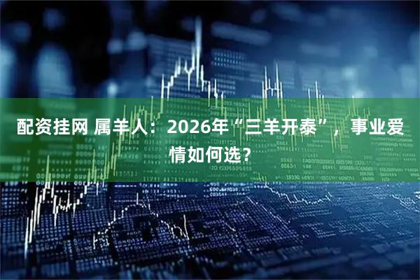 配资挂网 属羊人：2026年“三羊开泰”，事业爱情如何选？